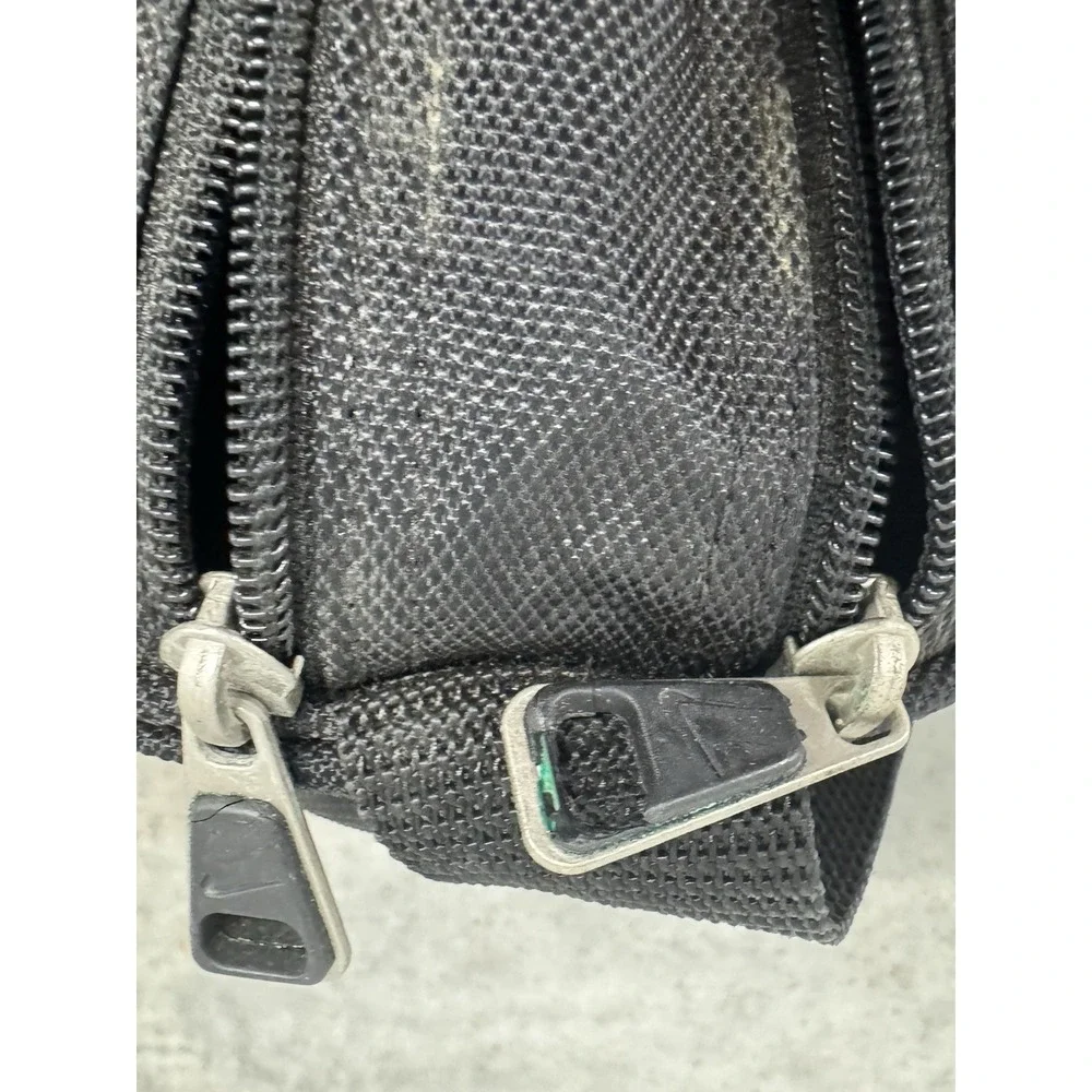 VTG Nike Tennis Racquet Pickle Ball Black Bag Double Slot Zipper‎ Shoulder Strap